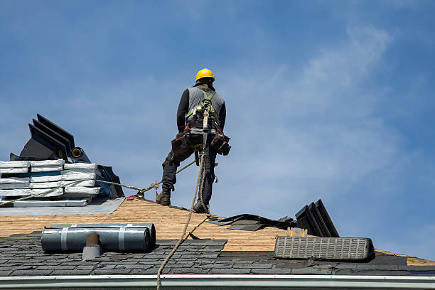Professional Roofing technician working in Salem, MA